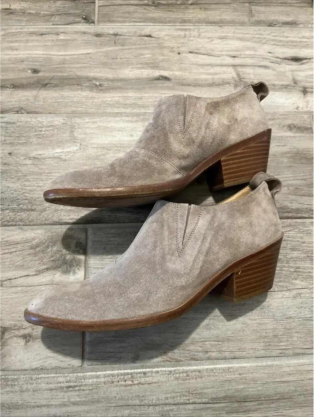 RAG AND BONE THOMPSON LADIES SUEDE ANKLE GREY BOOTS IT39/US9 MADE ITALY RP$500